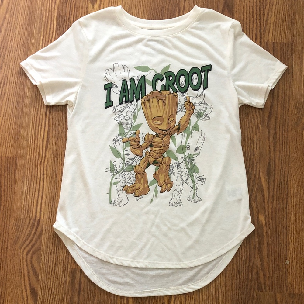 Marvel I Am Groot cream Graphic Tee size medium guardians of the galaxy